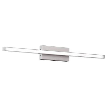 Dweled Parallax 24in LED Wall Sconce 3-CCT 2700K-3000K-3500K Set to 3000K in Brushed Nickel WS-73124